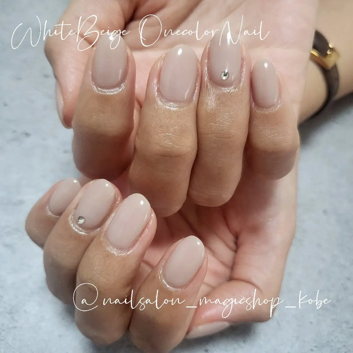 ネイル ジェルネイル オフィスネイル ワンカラーネイル ソフトジェル ストーンネイル ハンドネイル Nailsalon MagicShopのネイルデザイン