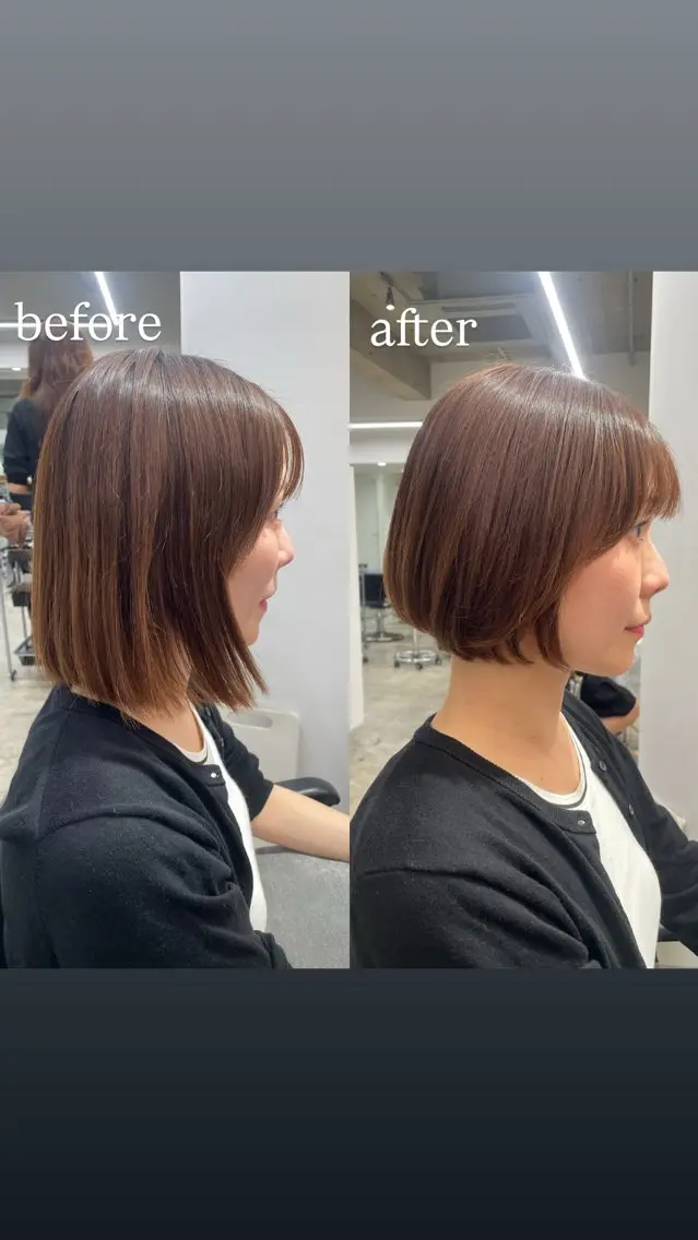 ショート 🤍ショートボブ 🤍NANAMI🤍のヘアスタイル