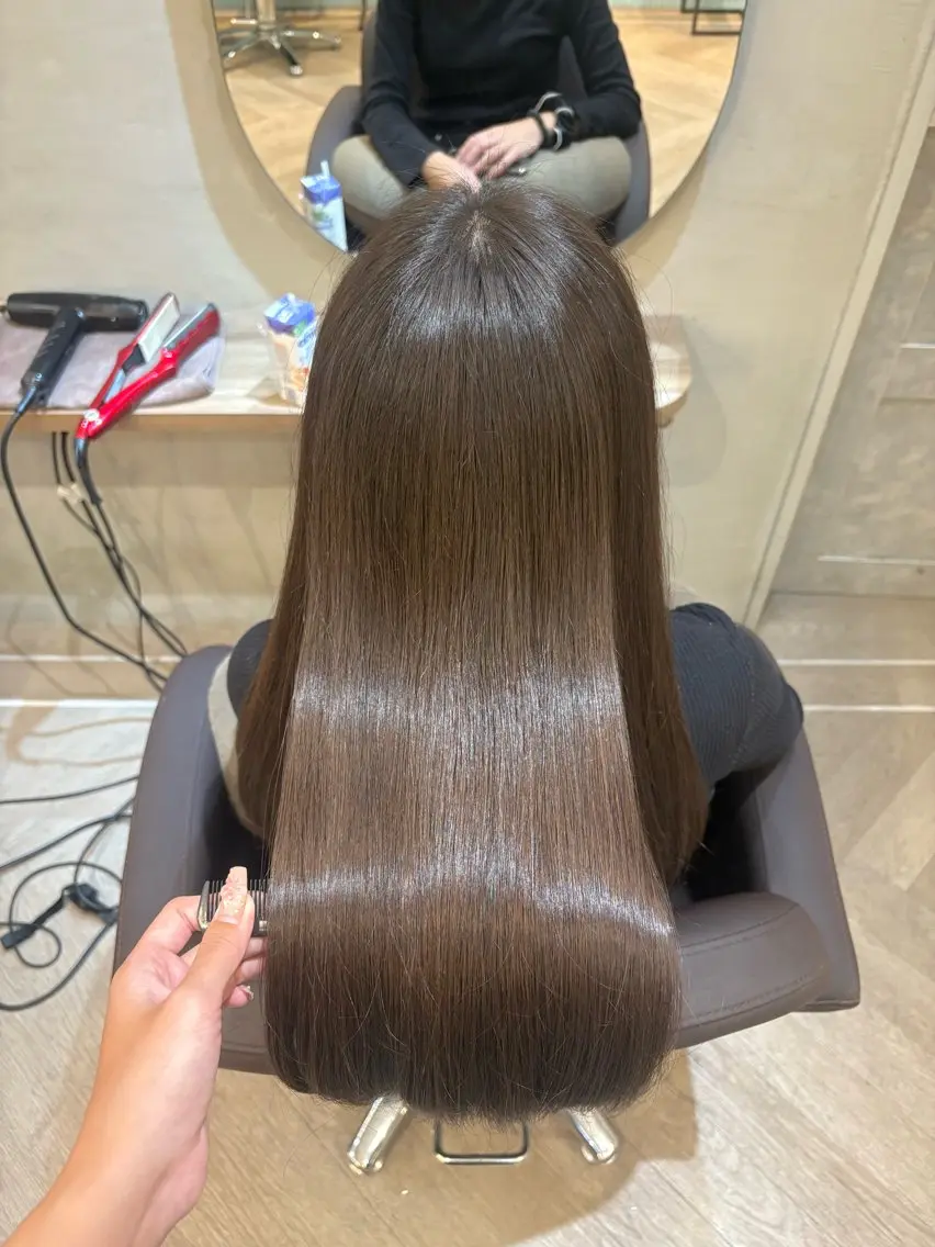 セミロング カット ヘアカラー トリートメント 🫧Lien mizuki 🫧のヘアスタイル