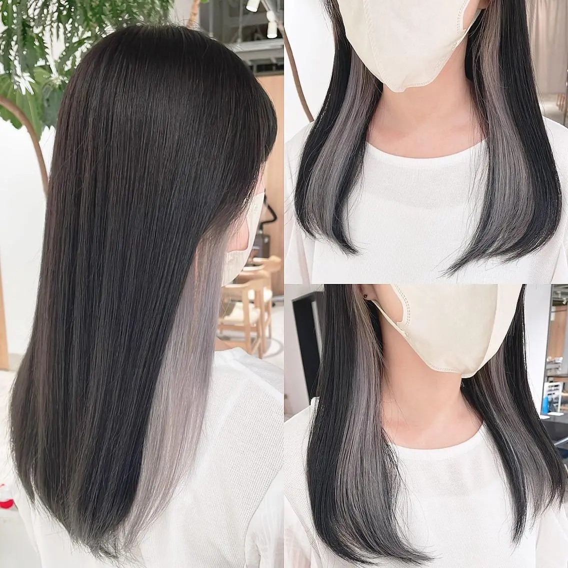 カラー シルバー ヘアカラー トリートメント 渋谷:インナーカラー ／🍒エリカ🍒のヘアスタイル