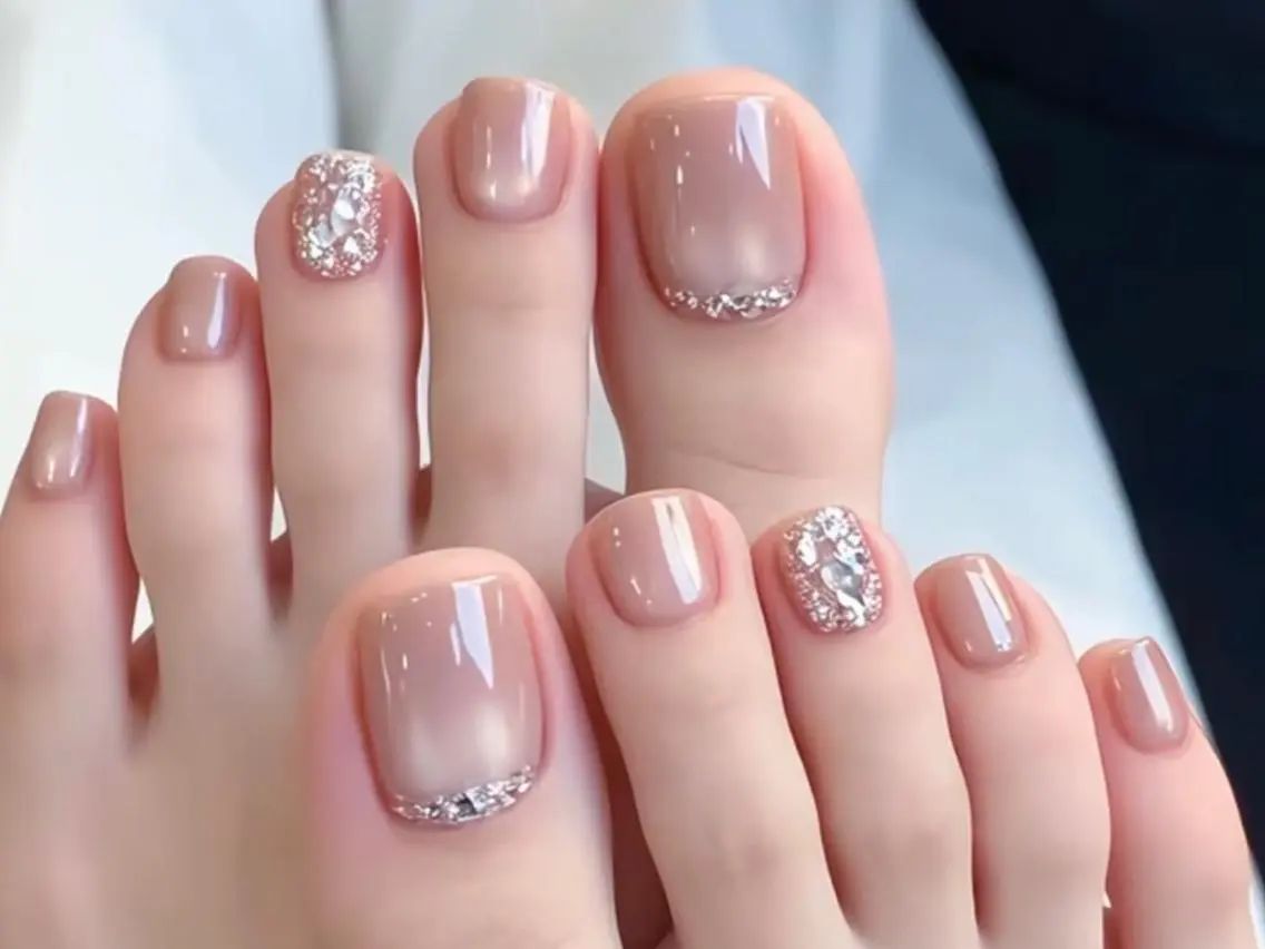 ネイル メンズ オーロラネイル チークネイル 長さ出し フットネイル フレンチネイル フットネイル NEW NAIL💞 Ka Kaのネイルデザイン
