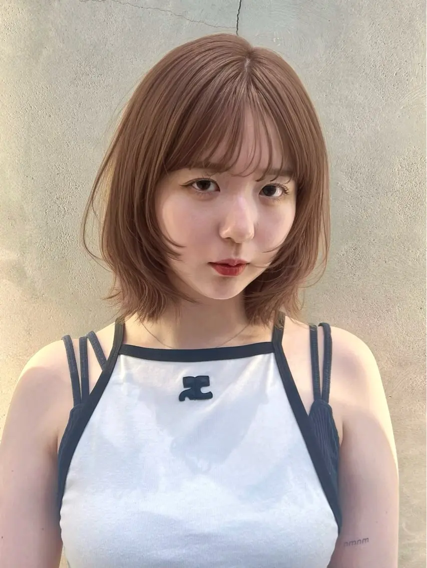 ミディアム ボブレイヤー ボブ レイヤーカット 宮嶋 蓮のヘアスタイル
