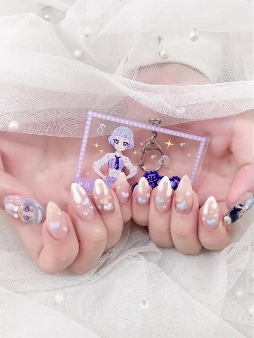 ネイル 長さ出し ハンドネイル ️🫧みつき/ 渋谷/痛ネイル️🫧のネイルデザイン
