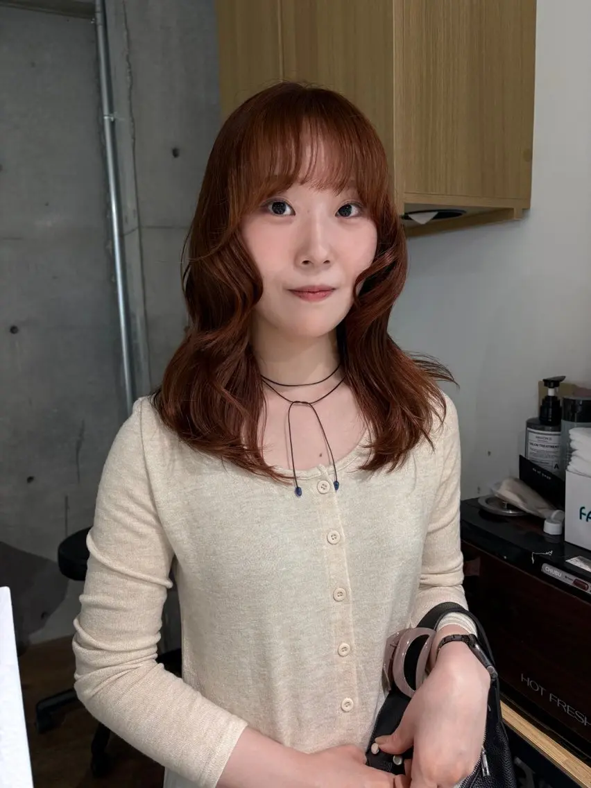 ミディアム ヘアカラー siki yuikaのヘアスタイル
