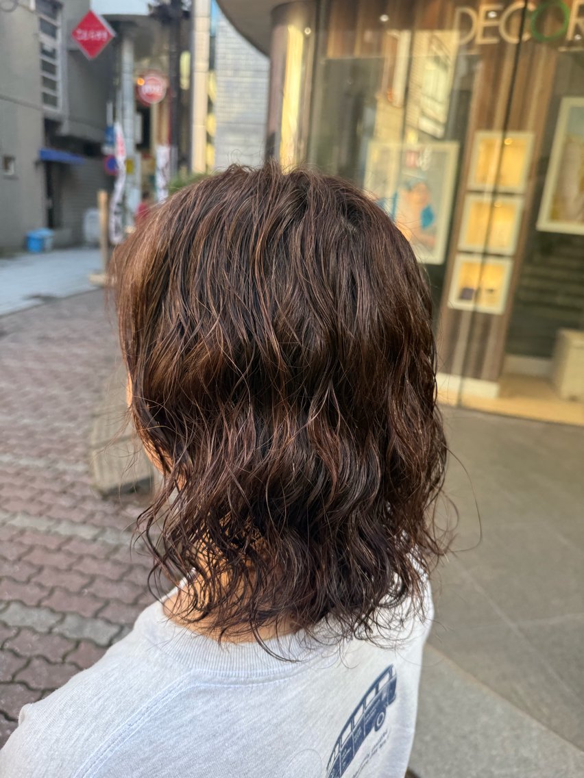 ミディアム ミディアムパーマ ボブ パーマ DECOR おりん丸。のヘアスタイル