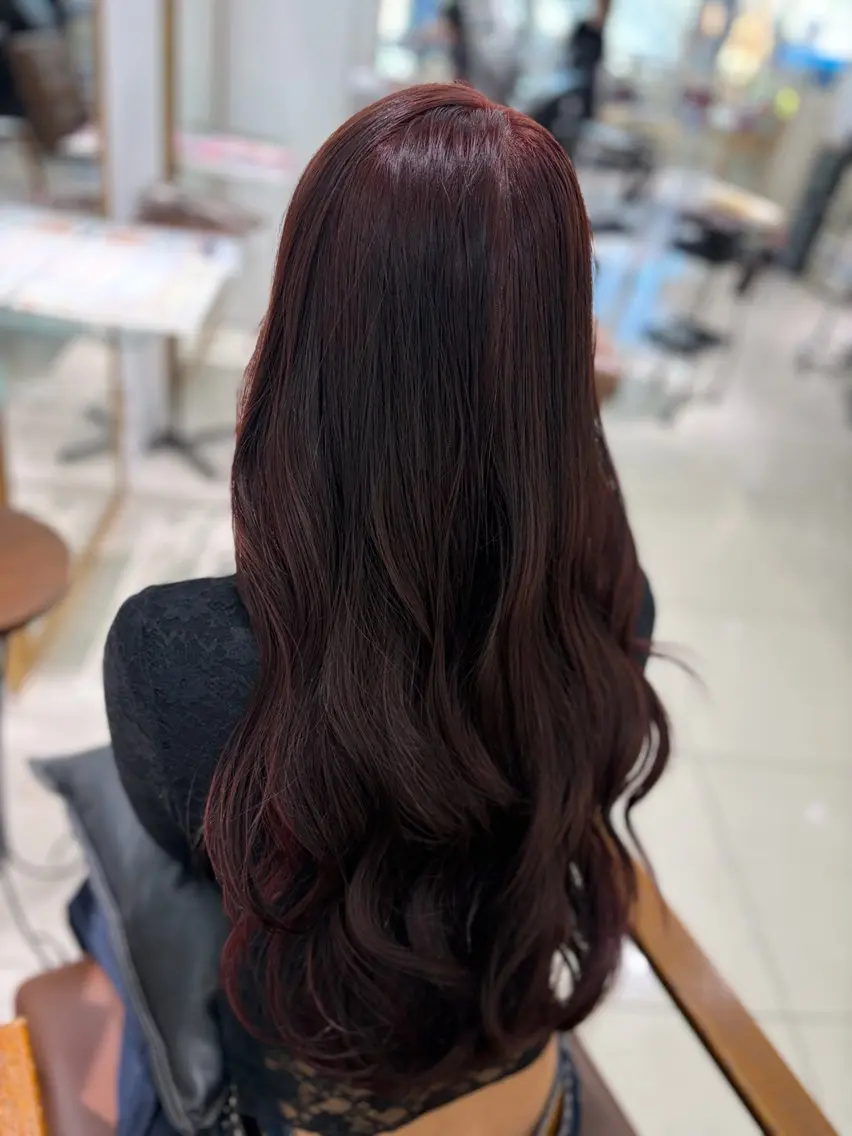 ロング ヘアカラー 巻ける🫧縮毛矯正 💞はな🎀のヘアスタイル