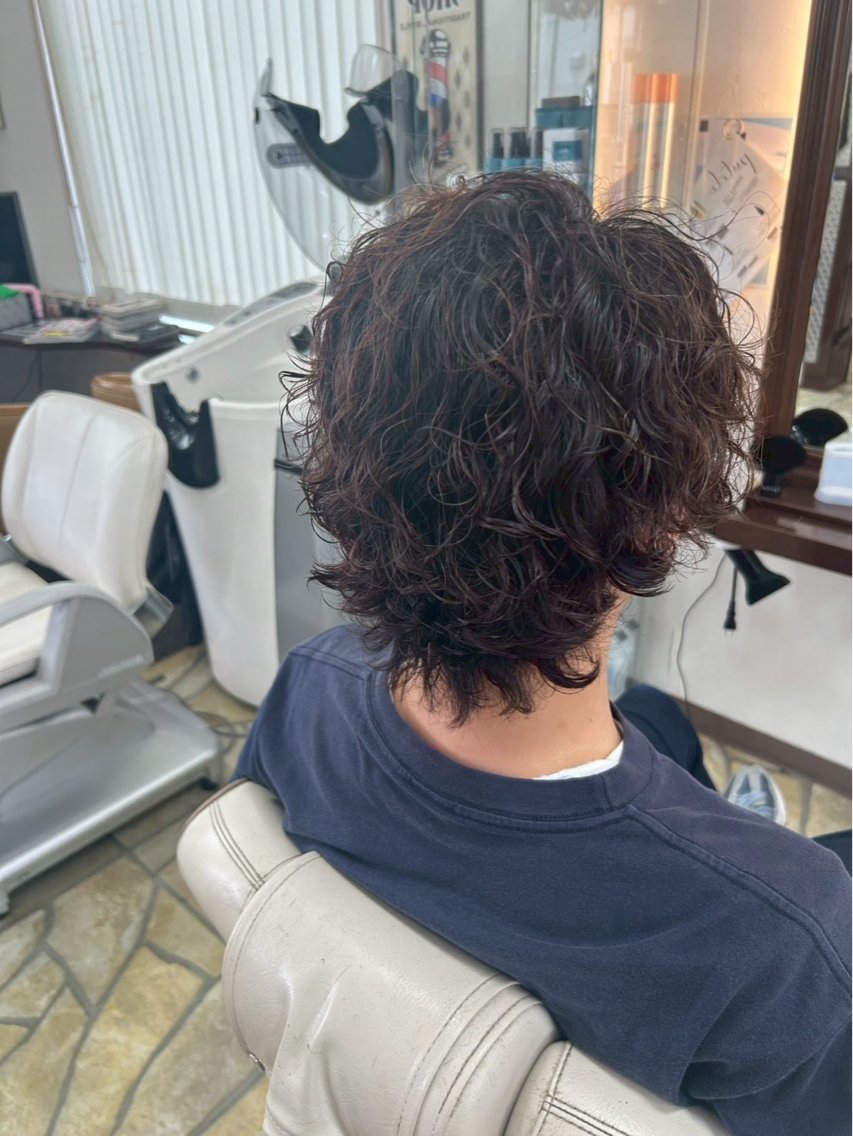 パーマ メンズ 山中 悠人のヘアスタイル