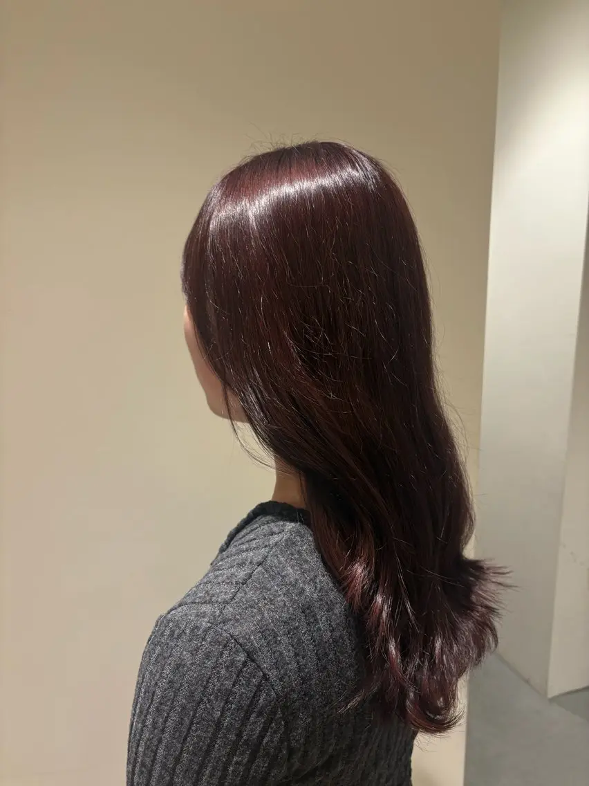 ミディアム ヘアカラー こすげ あさみのヘアスタイル