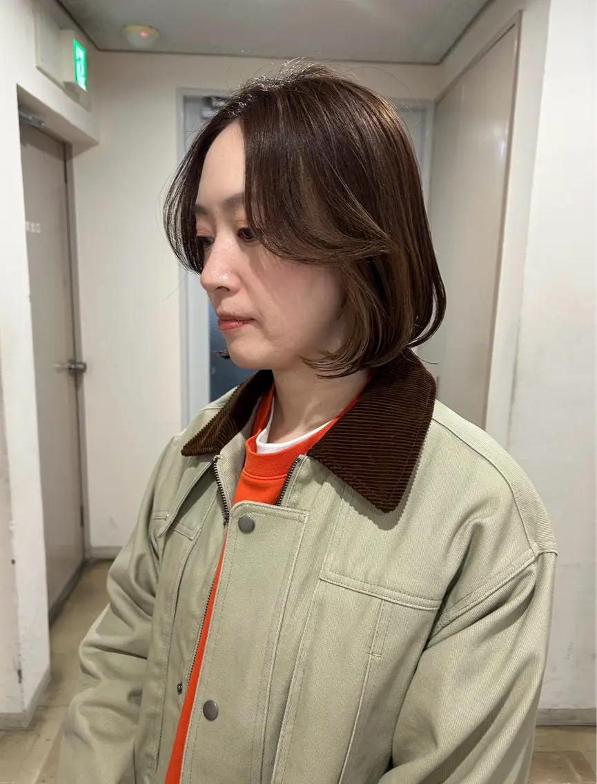 ミディアム カラー カットモデル/カラー rionのヘアスタイル