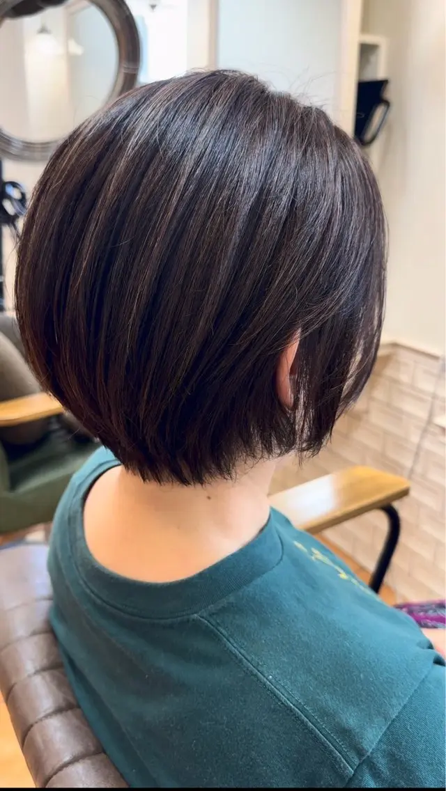 ショート カット ヘアカラー トリートメント 奈良／富雄／生駒 ショート/川元裕範のヘアスタイル