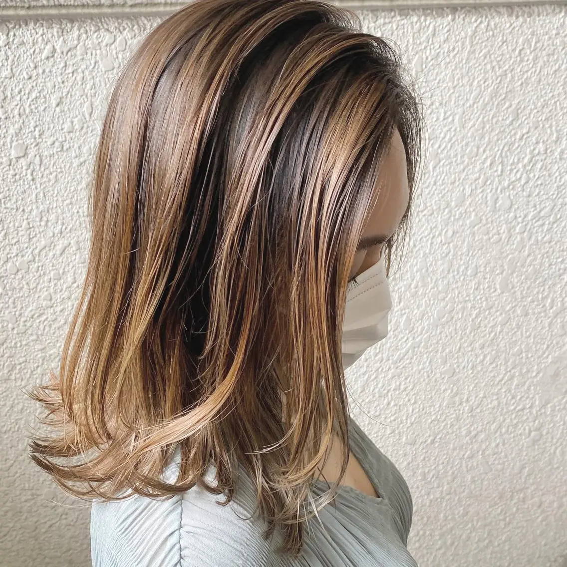セミロング レイヤーカット カット ヘアカラー トリートメント 綺麗な髪質にしたい方 限定🌈清水 祥のヘアスタイル