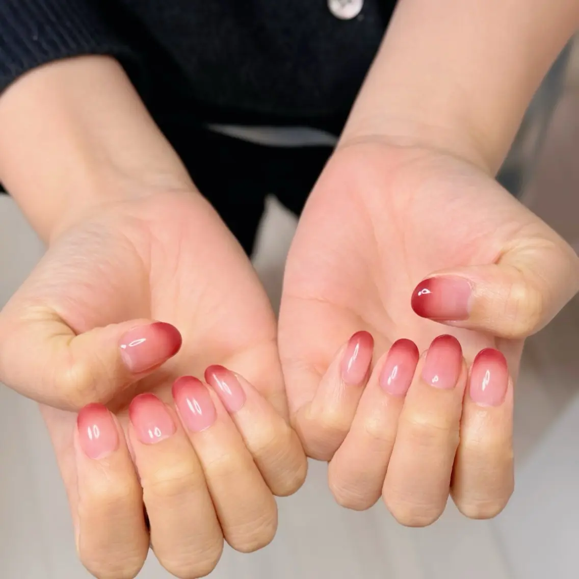 ネイル アートネイル オーロラネイル チークネイル フレンチネイル ガラスフレンチ 🎀🎀YooLi Nail Salonのネイルデザイン