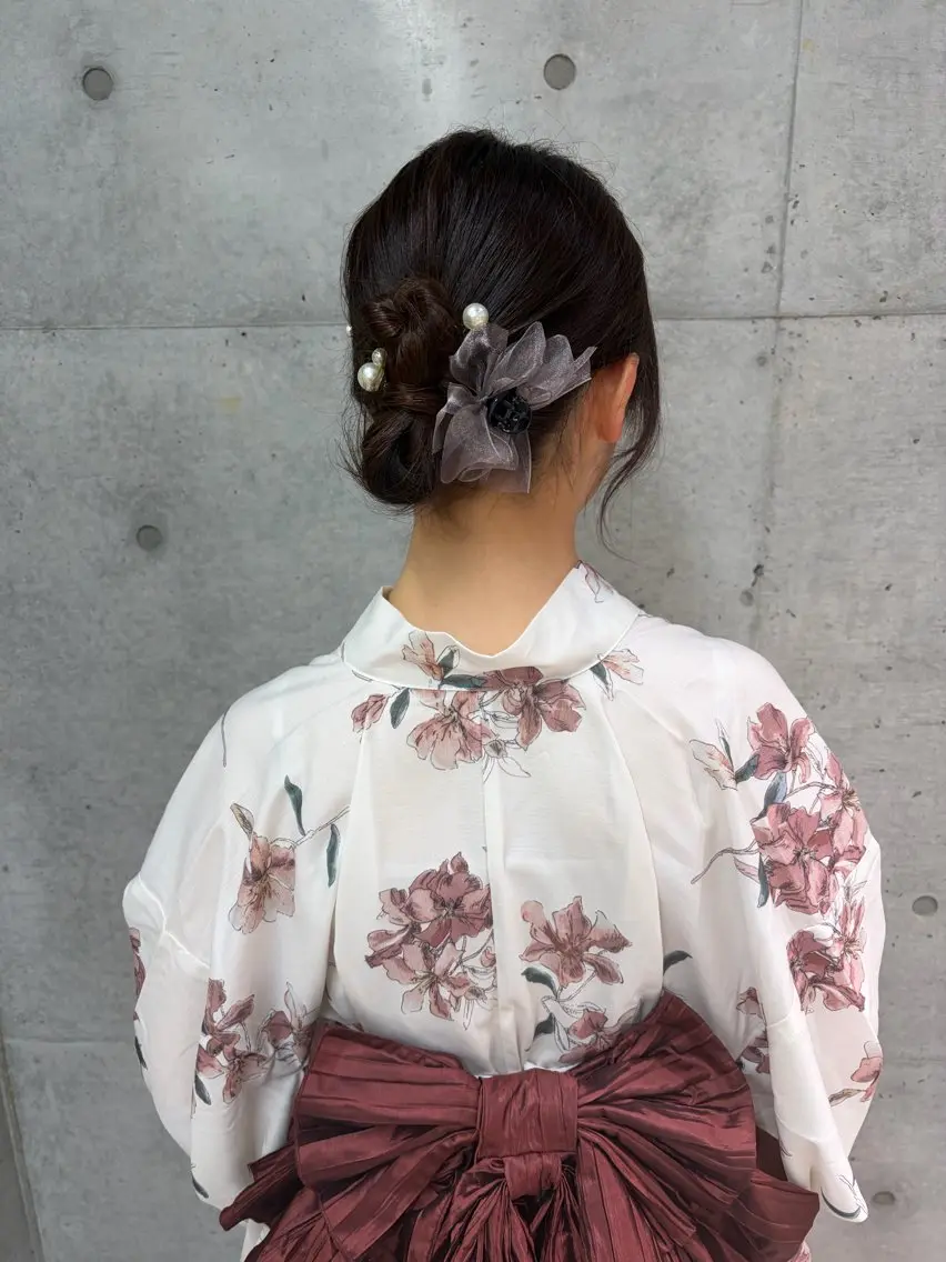 セミロング ヘアアレンジ ヘアセット ヘアセット/レイヤー 縮毛矯正/はるか🎀のヘアスタイル