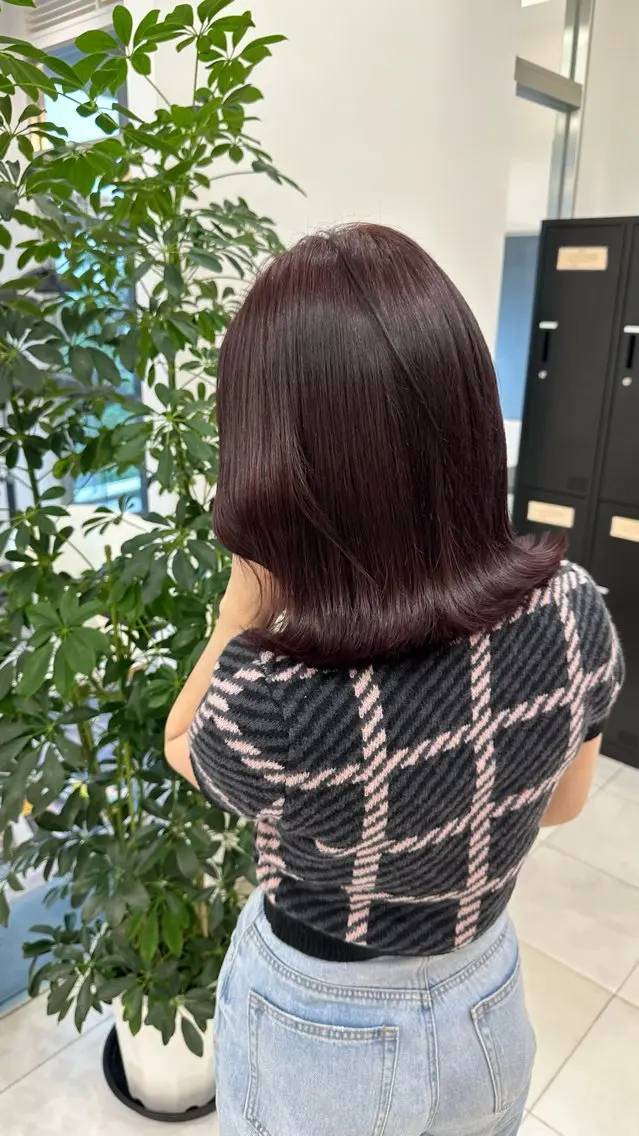 ミディアム カラー カット ヘアカラー トリートメント ✨大人韓国レイヤー ✨吉原 潤✨のヘアスタイル