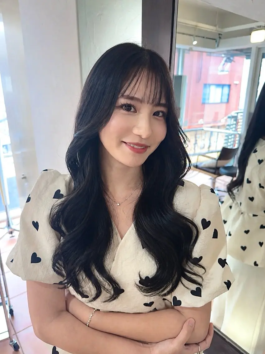 ロング カラー 透明感カラー カット ヘアカラー トリートメント 🦋透明感 艶カラー Rie🦋のヘアスタイル