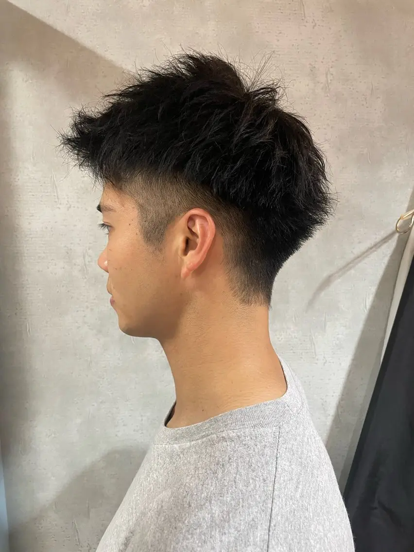 メンズ センターパート マッシュ メンズパーマ メンズツイストパーマ ツーブロック カット ヘアセット 心斎橋/メンズ /ルレイル/地形真希のヘアスタイル