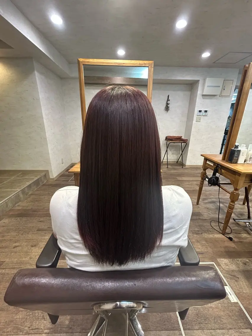 セミロング ヘアカラー トリートメント 吉田 萌花のヘアスタイル
