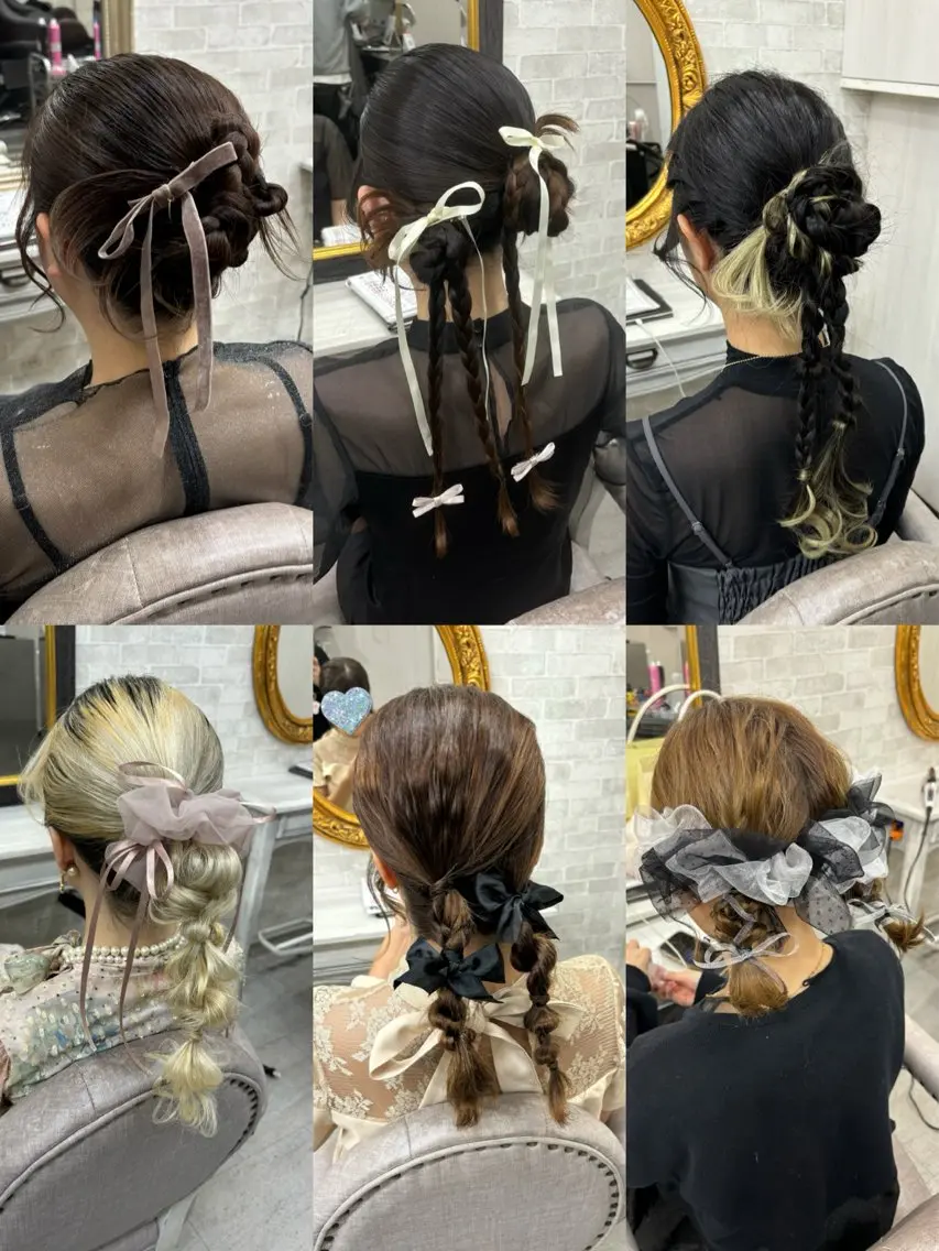 ヘアアレンジ ヘアセット☆ 髪質改善カラー☆まいのヘアスタイル