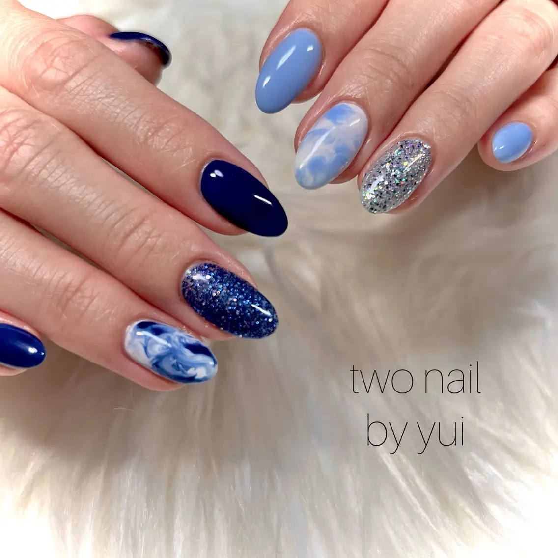 ネイル アートネイル ネイルチップ ホワイト ハンドネイル two nailのネイルデザイン