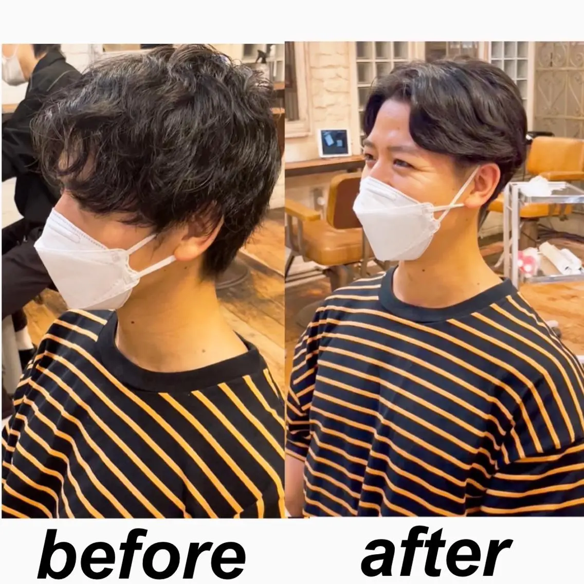 メンズ パーマ 川渕 恭兵のヘアスタイル