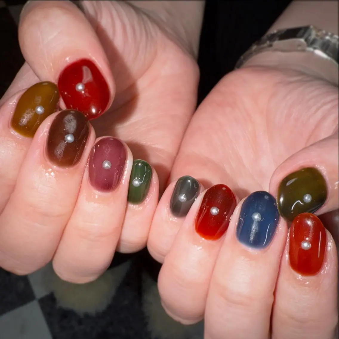 ネイル クリアネイル シンプルネイル ハンドネイル posa nail モエミのネイルデザイン