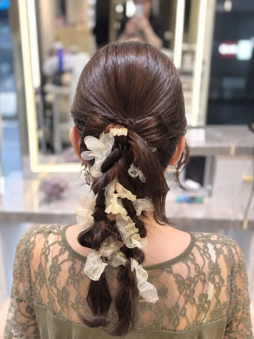 ヘアアレンジ ヘアセット 可愛い製造機🎀 ヘアメイクMoriのヘアスタイル