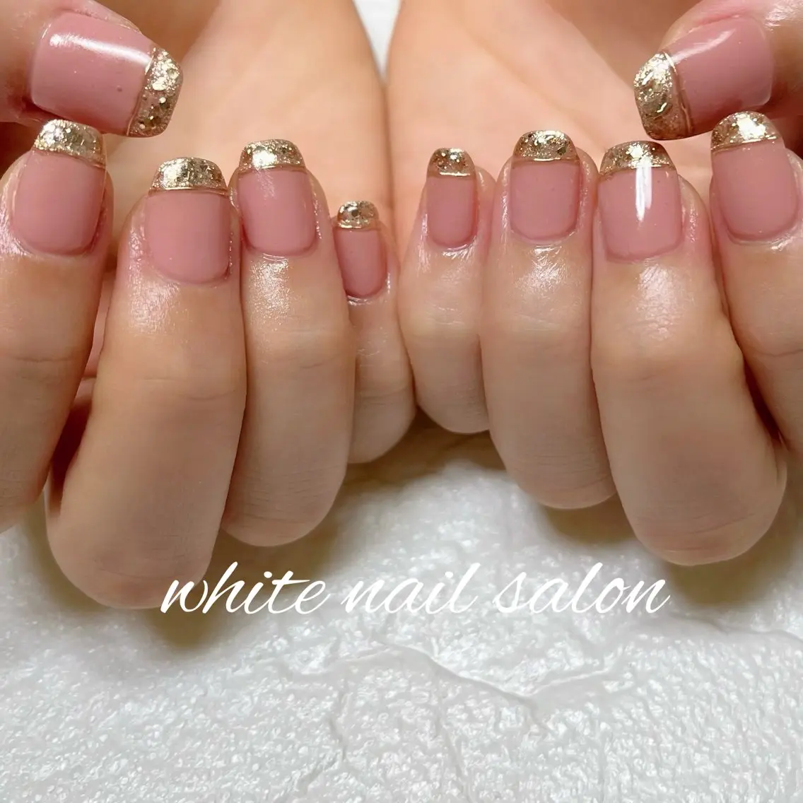 ネイル ラメ(グリッター) 持ち込み ハンドネイル white nail salonのネイルデザイン