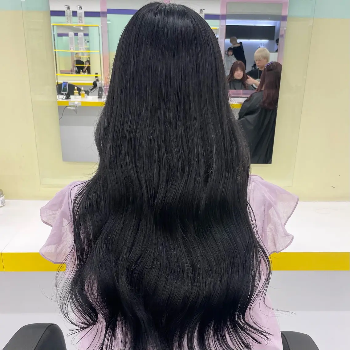 ロング カラー ヘアカラー トリートメント ヘッドスパ ヘアセット 🦋色落ち綺麗カラー メンズYUZU🦋‪のヘアスタイル