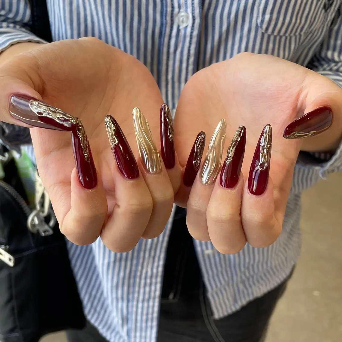 ネイル ロングネイル スカルプネイル ハンドネイル ennail ayaのネイルデザイン