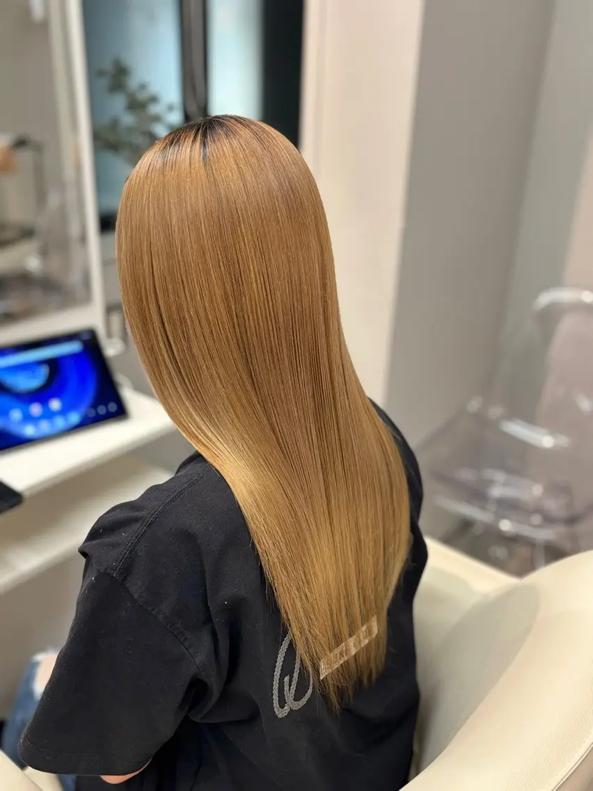 ロング 縮毛矯正 asterisk 優羽のヘアスタイル