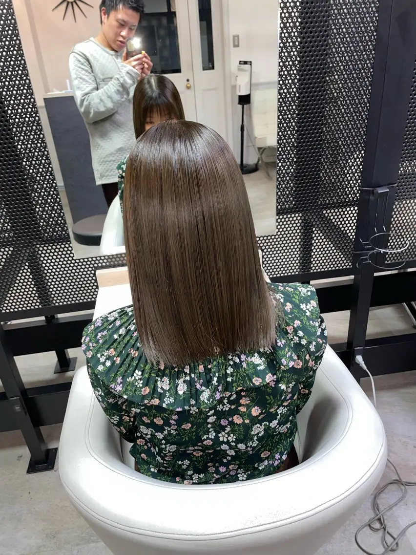 セミロング カラー トリートメント カット ヘアカラー トリートメント girly/ヘア メイクMitsukiのヘアスタイル