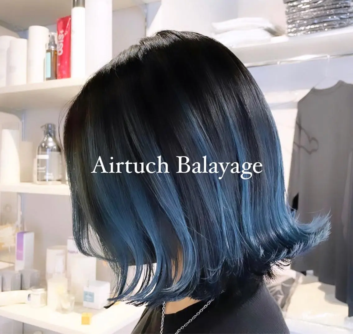 ショート カラー バレイヤージュ レイヤーカット ブリーチ👩‍🦳/ ‪✂︎MANAMIのヘアスタイル