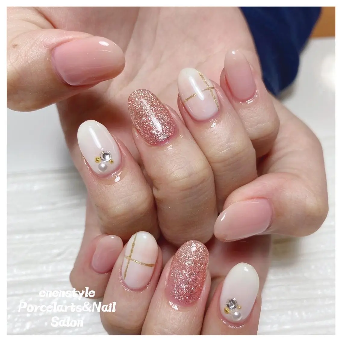 ミディアム ネイル 🐾enen style 🐾のネイルデザイン