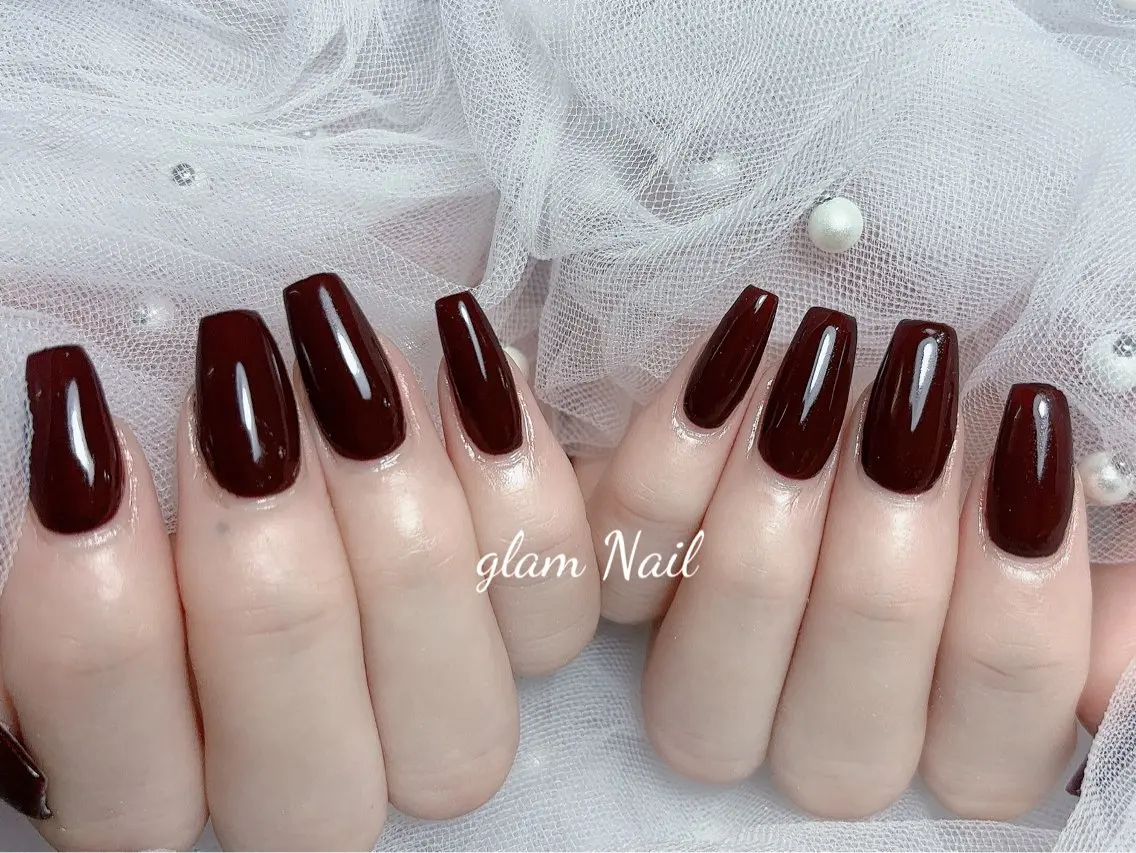 ネイル ハンドネイル エツメ💅 長さ出し🎀デザインのネイルデザイン