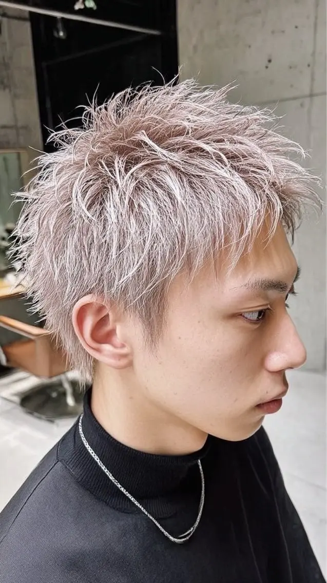 ショート カラー メンズ ヘアカラー 🍒モテ暖色カラー × うる艶✧ ゆなのヘアスタイル