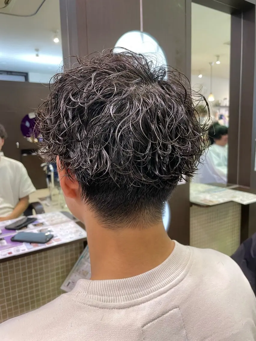 パーマ メンズ カット パーマ 柿沼  洸太のヘアスタイル