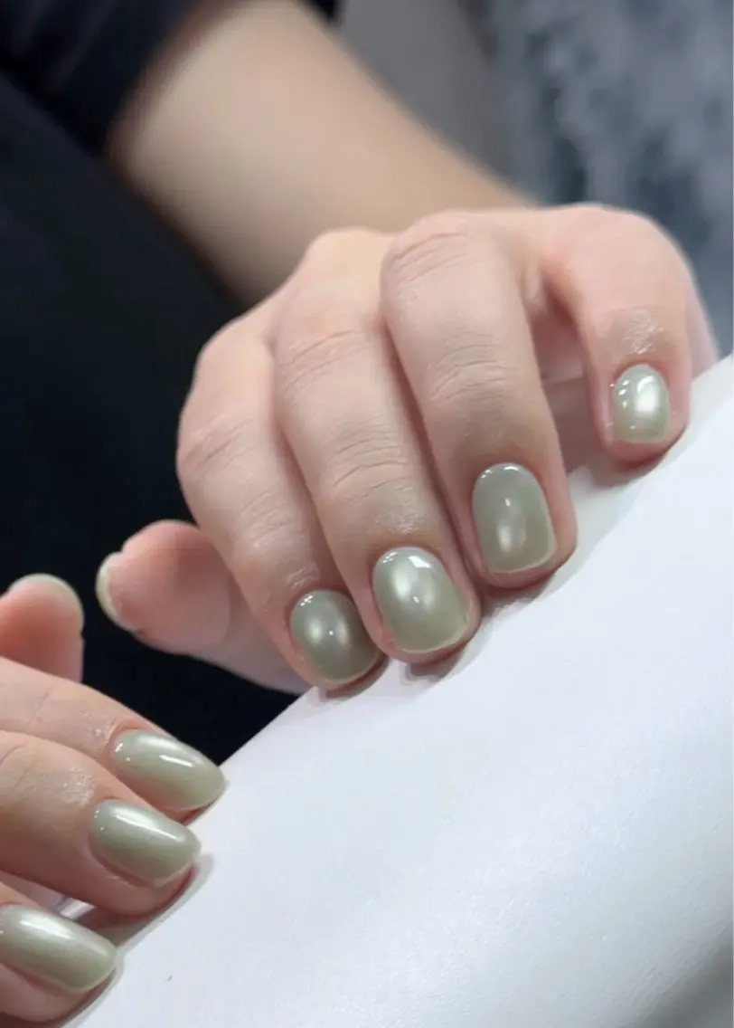 ネイル チークネイル ドット フレンチネイル グラデーション 韓国ネイル ハンドネイル Minette nailrinrinのネイルデザイン