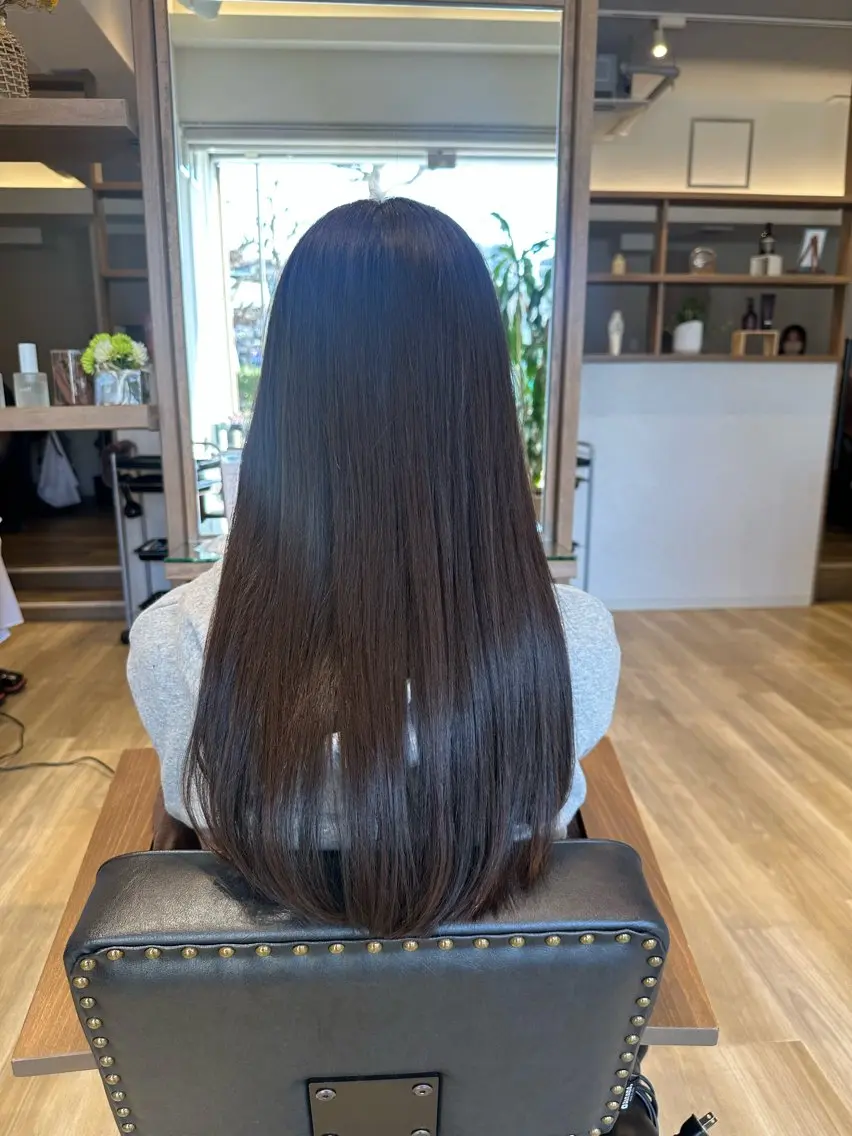 ロング 縮毛矯正 石原 麻菜のヘアスタイル