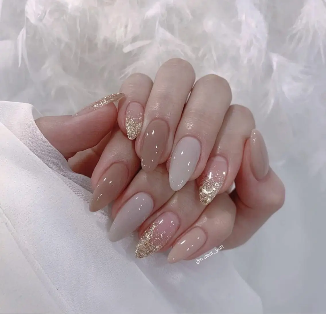 ネイル チークネイル ドット グラデーション ハート キラキラネイル Kawaii _Nailのネイルデザイン