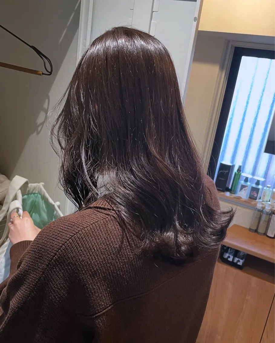 セミロング カラー 髪質改善 トリートメント 鎌田卓也/髪質改善 /透明感カラーのヘアスタイル