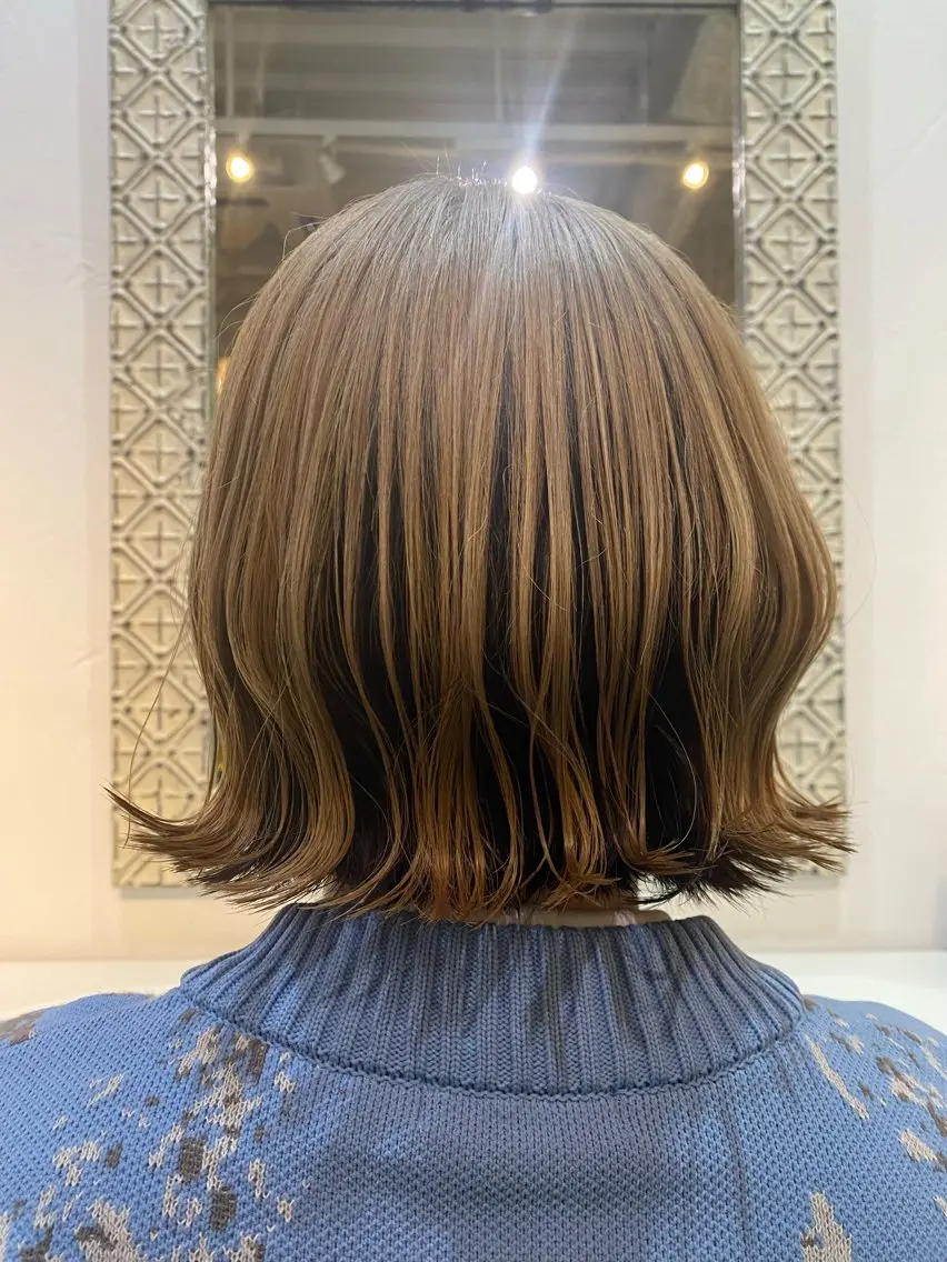 カラー ベージュカラー ブリーチ ミルクティーベージュ 黒木 千晴のヘアスタイル