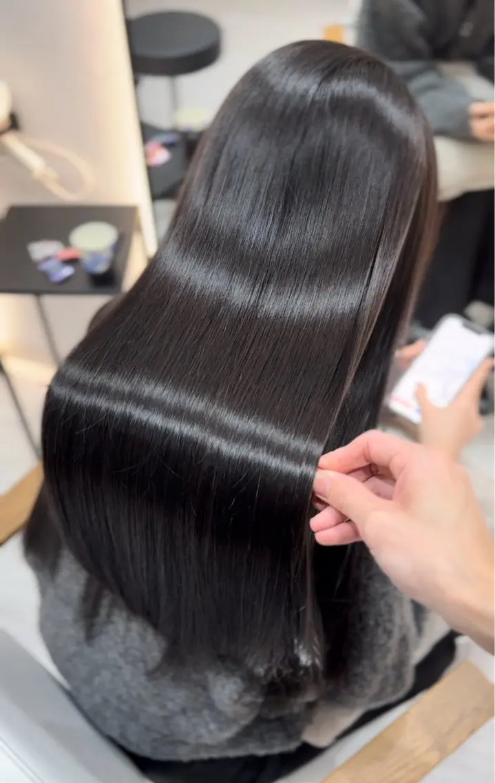 ロング ヘアカラー トリートメント 韓国ヘア🩶侑矢 艶髪透明感/福岡のヘアスタイル