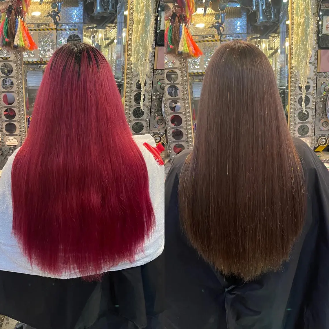 ロング ヘアアレンジ 韓国風ヘア ロング 🌈派手髪エクステ ブレイズ🌈ひろとのヘアスタイル