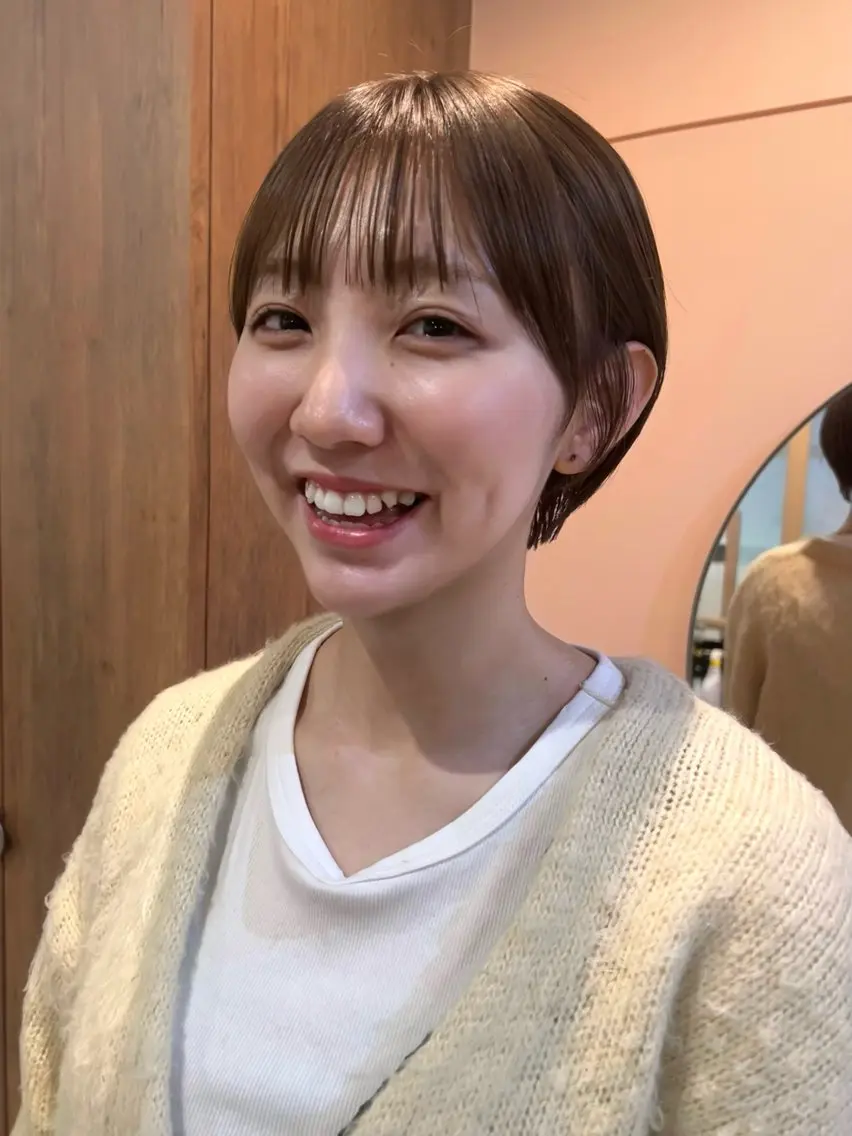 ショート カラー ヘアアレンジ ベージュカラー ブリーチ 透明感カラー ヘアカラー 🎀suzuna 透明感colorのヘアスタイル