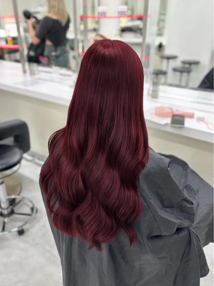 ロング ヘアカラー 🎀暖色カラー🎀 韓国ヘア まなかのヘアスタイル