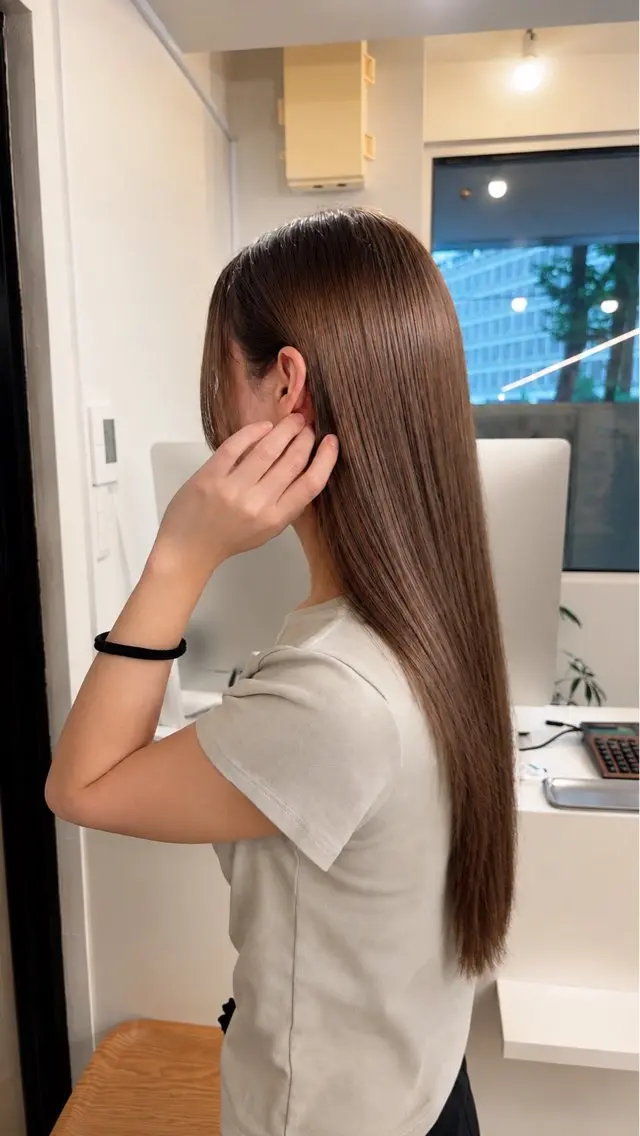 ロング カラー カット ヘアカラー トリートメント 髪質改善/ 艶髪人気/Renaのヘアスタイル