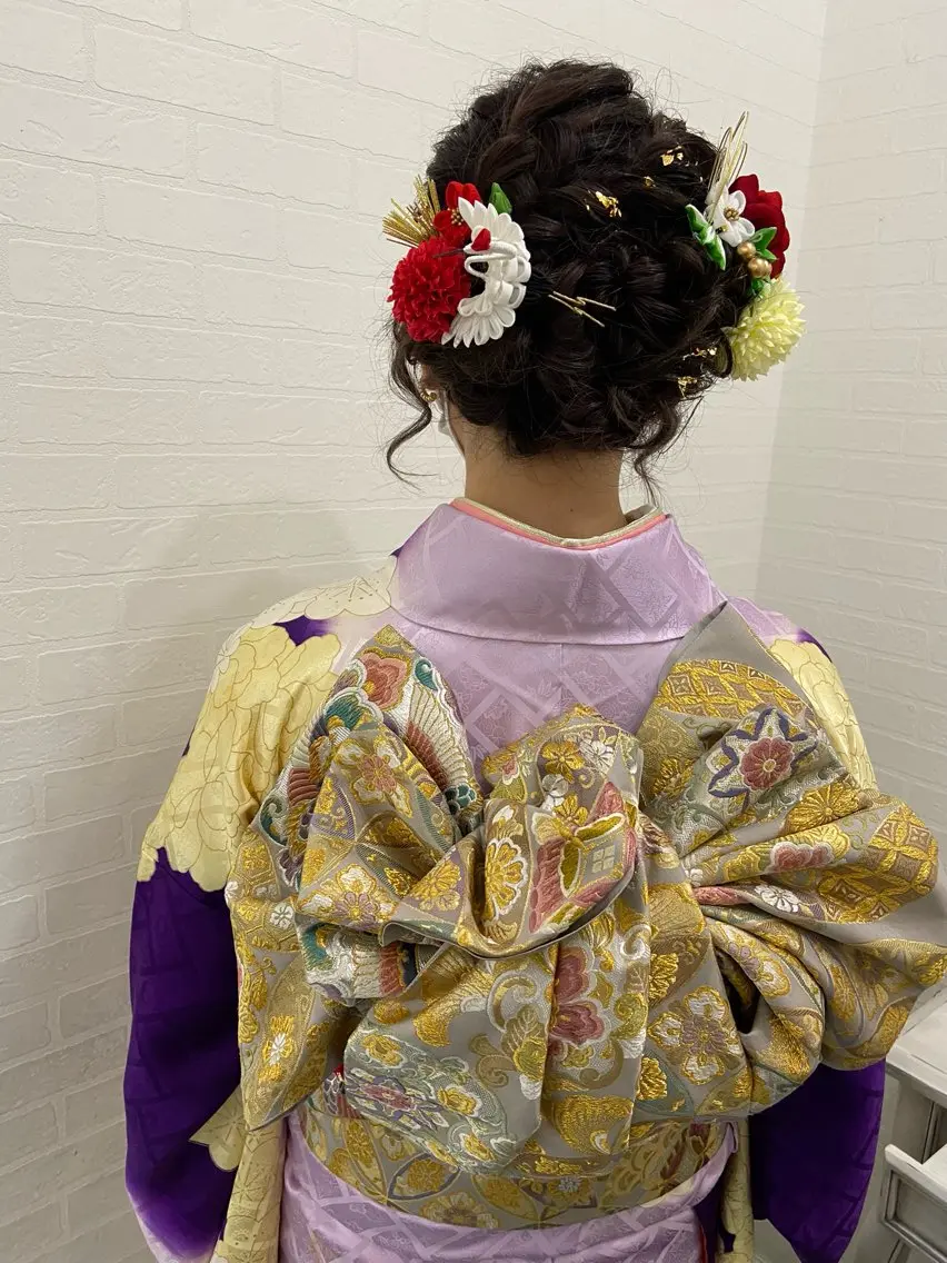 ヘアアレンジ 着付け ヘアセット☆ 髪質改善カラー☆まいのヘアスタイル