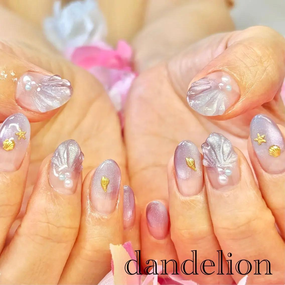 ネイル ハンドネイル ハンドケア dandelion ダンデライオンのネイルデザイン