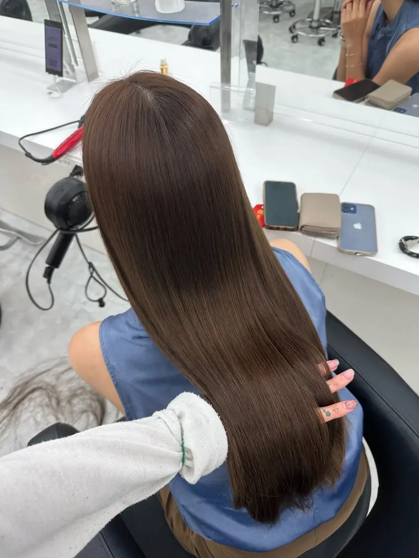 ロング ヘアカラー トリートメント ヘッドスパ ヘアセット rio🧚🏻‍♀️ 暖色/グレージュのヘアスタイル