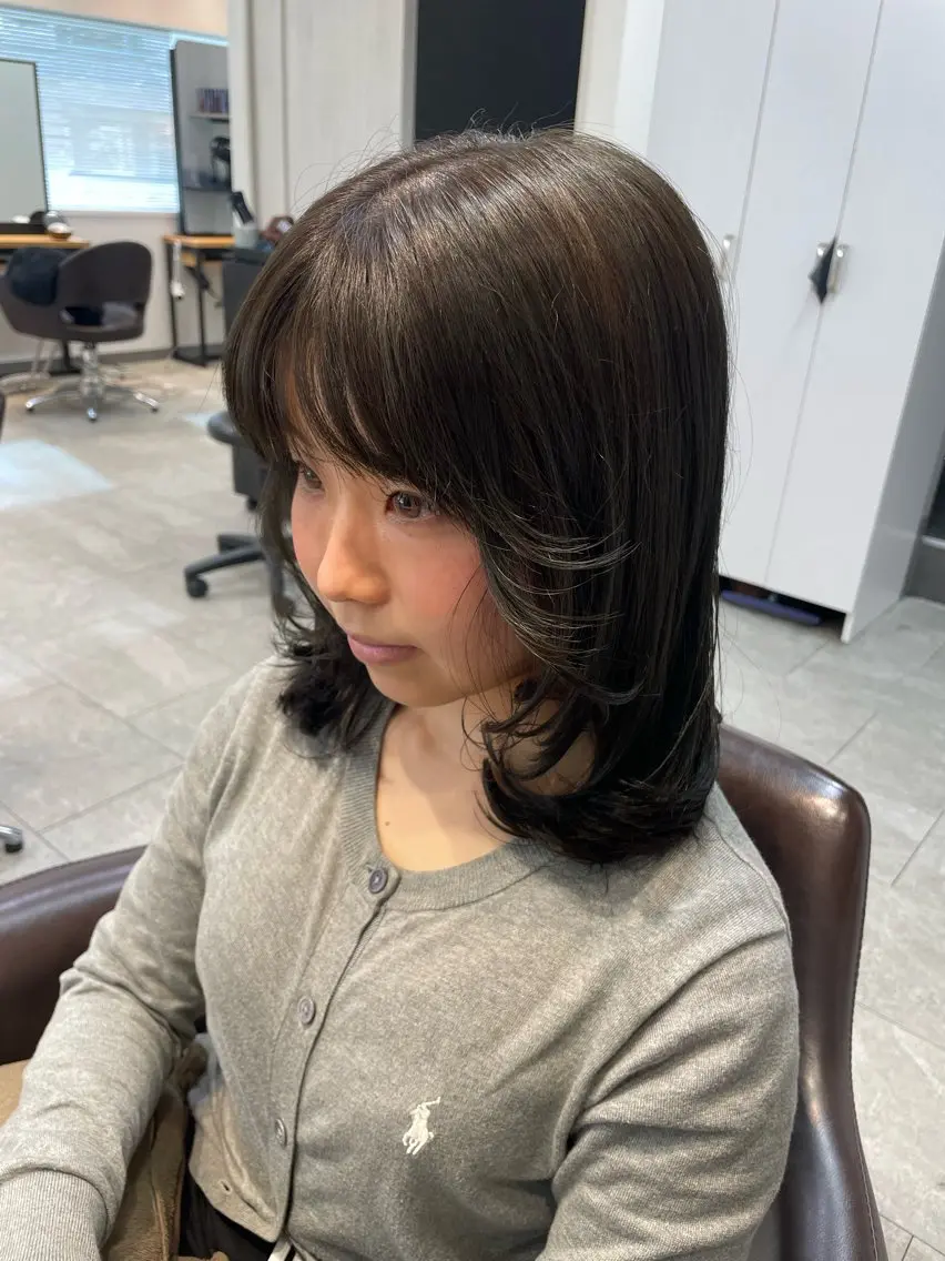 ミディアム カット ヘアカラー ボブ/ショート 六本木/佐藤ゆり🎀のヘアスタイル